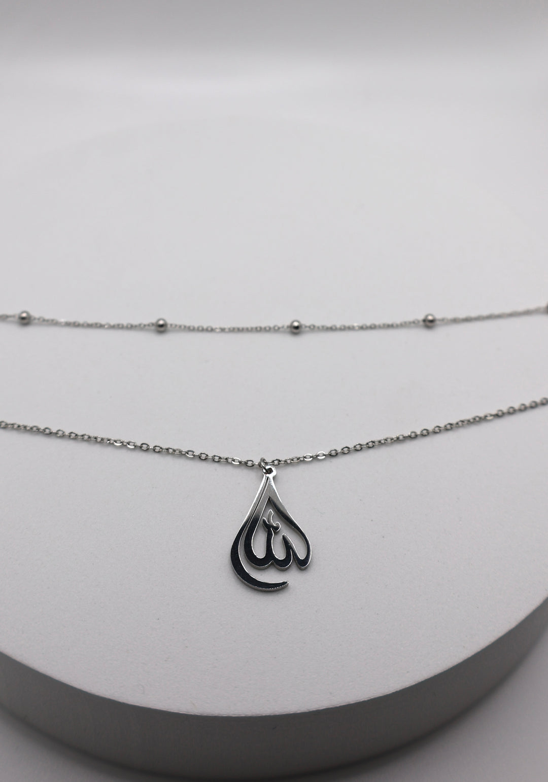 ‘Allah’ Dotted Necklace | Silver