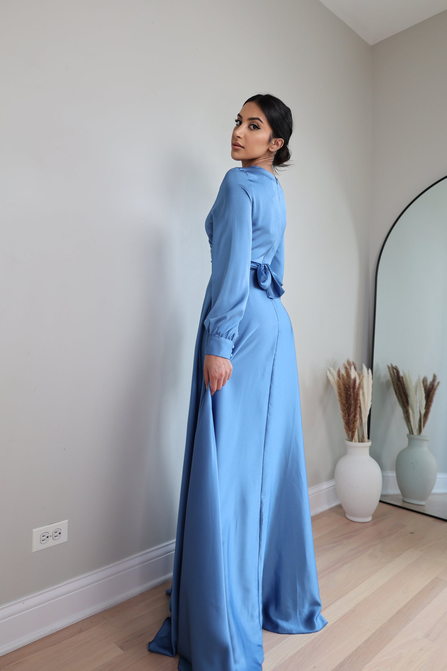Delilah Satin Blue