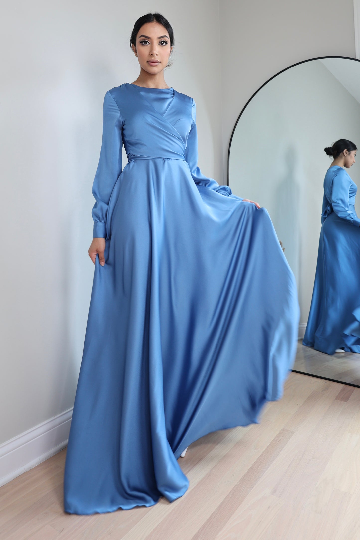 Delilah Satin Blue