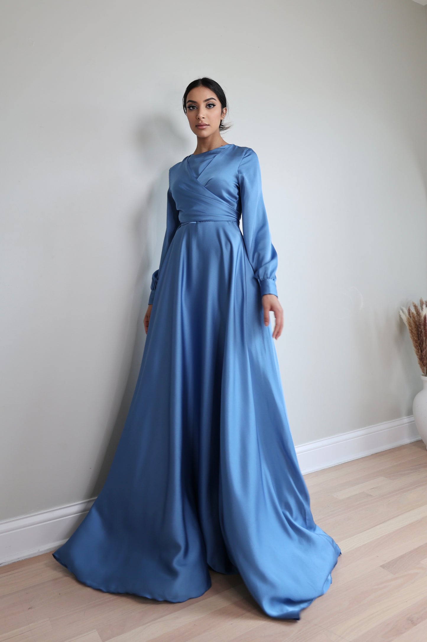Delilah Satin Blue