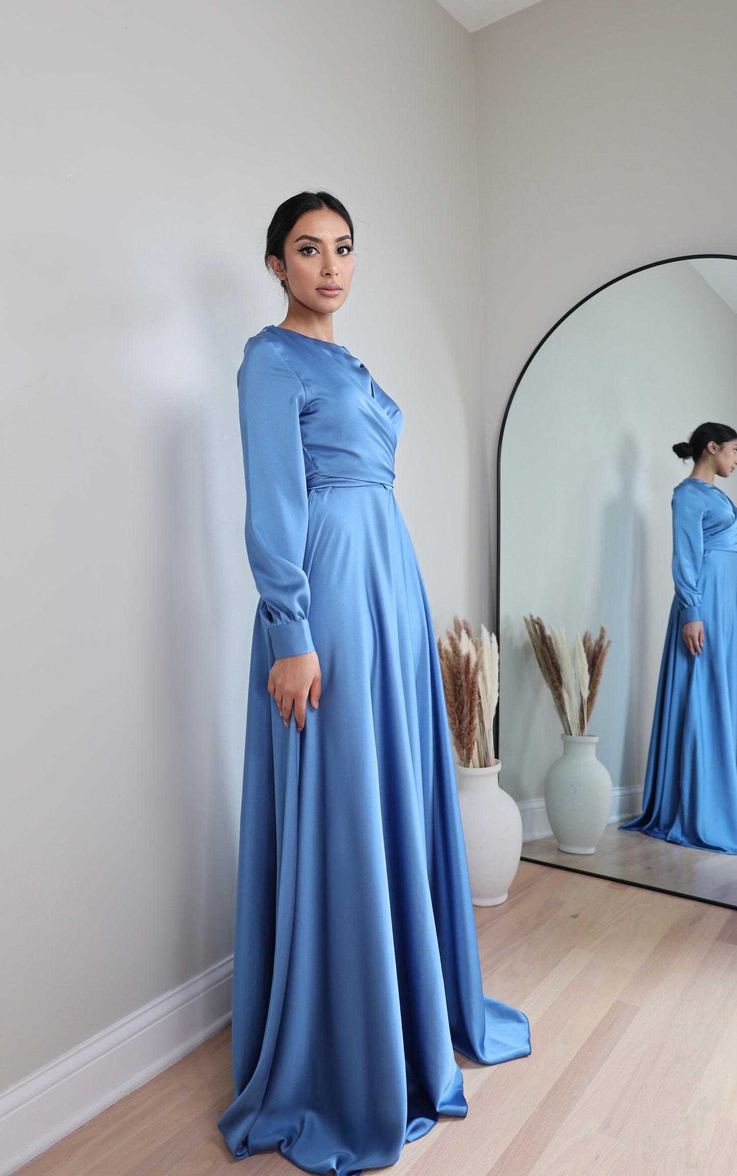 Delilah Satin Blue