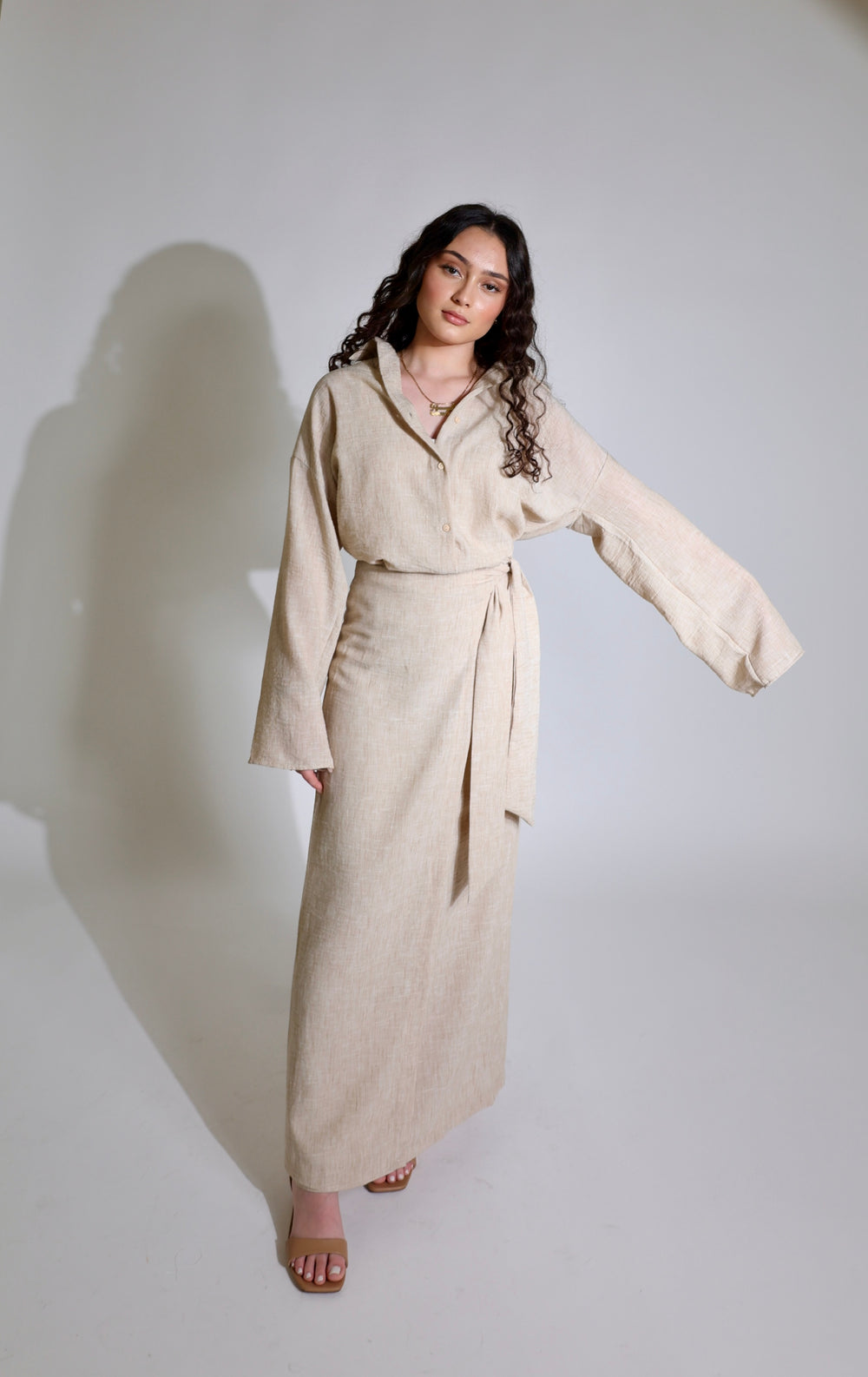 Heba Linen set (Sand)