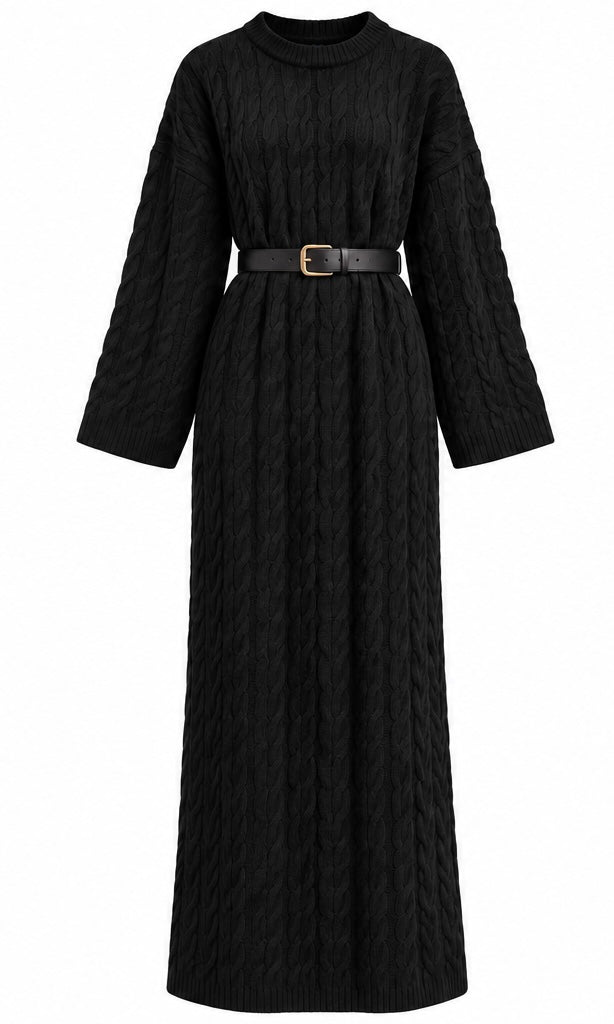 Anna Cable Knit Maxi 🖤