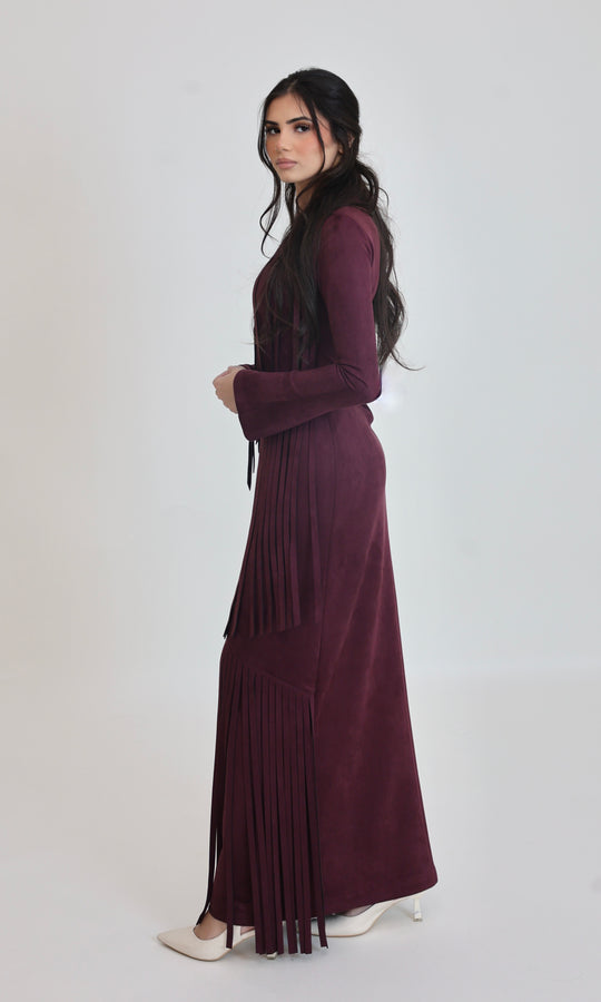 Shakira Fringe suede Maxi
