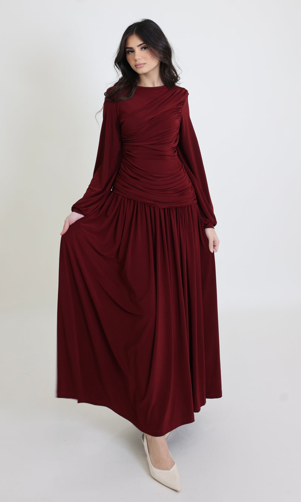 long sleeve diana maxi dress Norma Kamali Diana Gown W/ Sleeve in Black