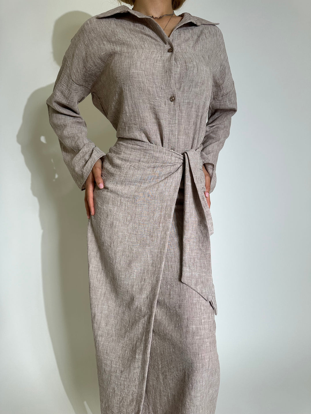 Heba Linen set (Mocha)