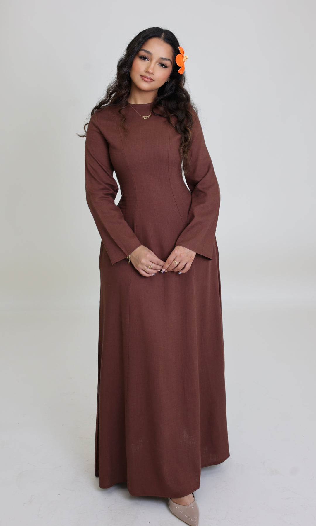 Renan Corset Linen Maxi