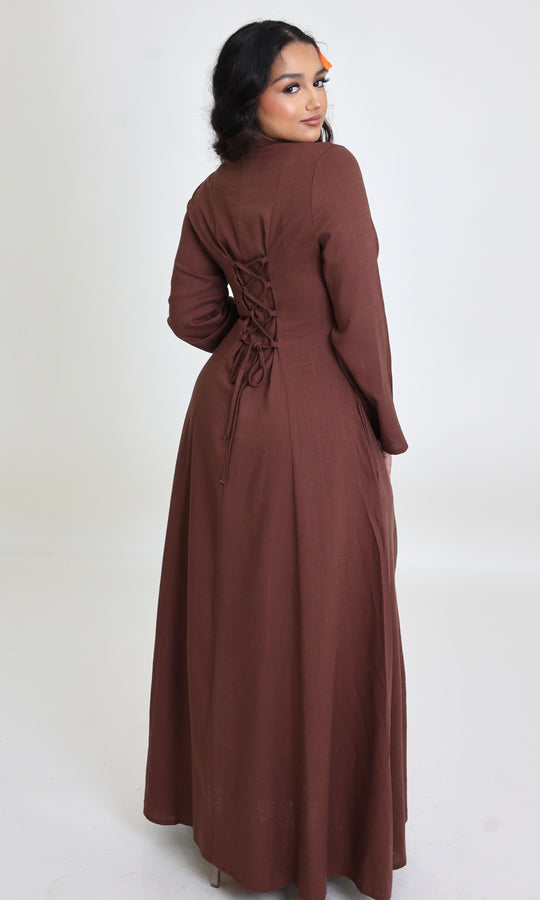 Renan Corset Linen Maxi