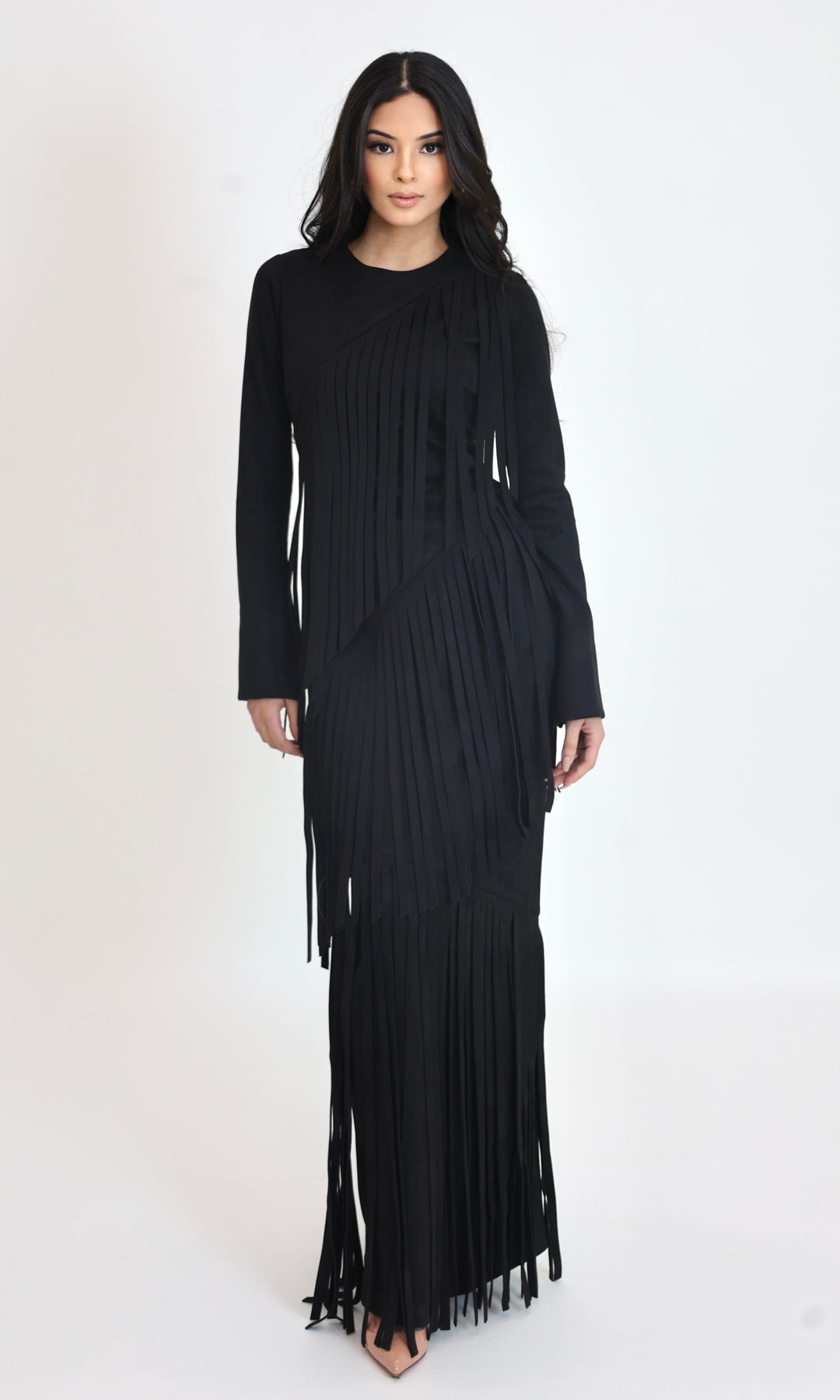 Shakira Fringe suede Maxi