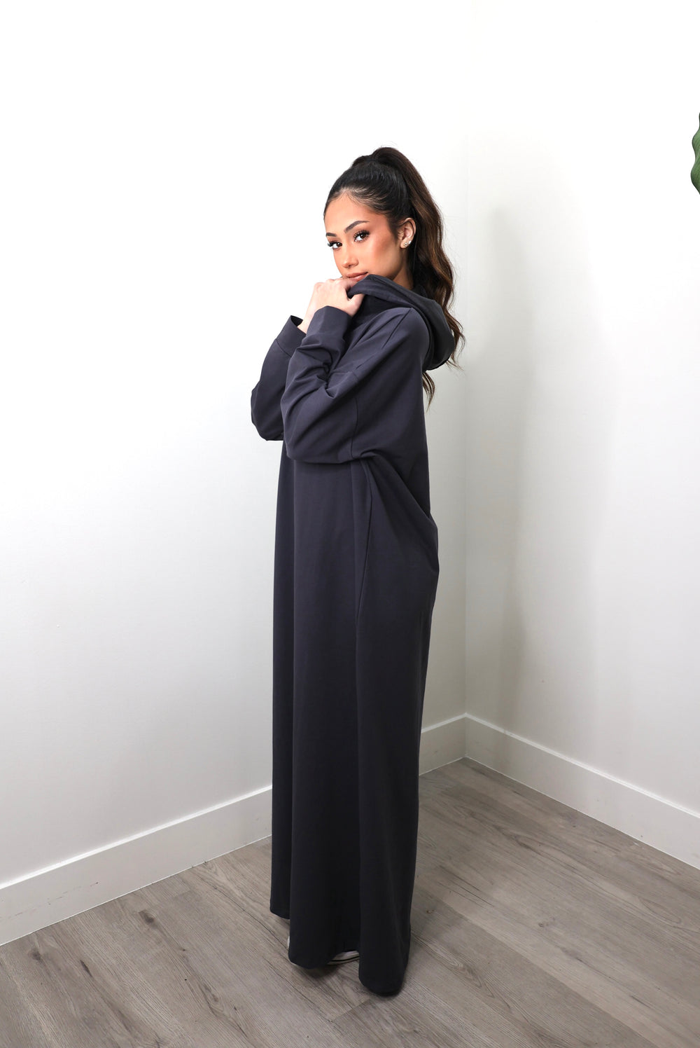 Hoodie Dress Maxi