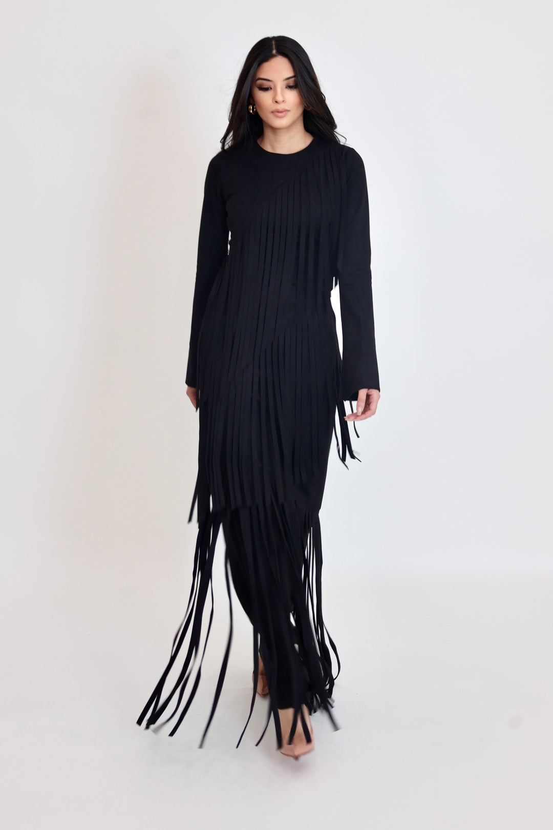 Shakira Fringe suede Maxi