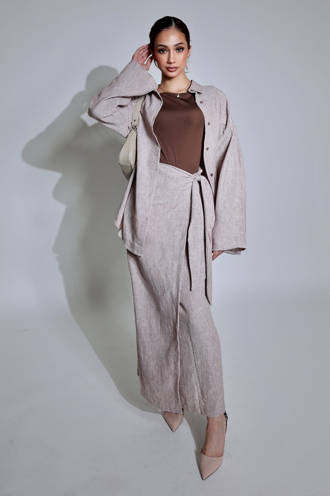 Heba Linen set (Mocha)