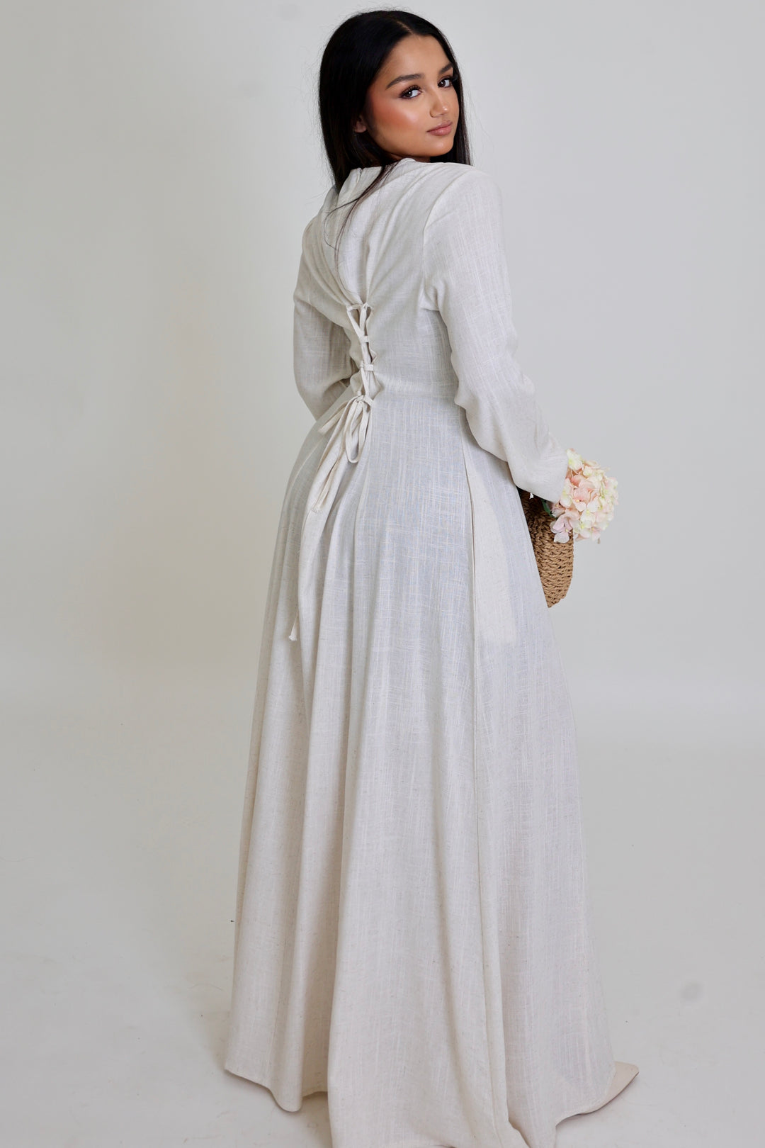 Renan Corset Linen Maxi