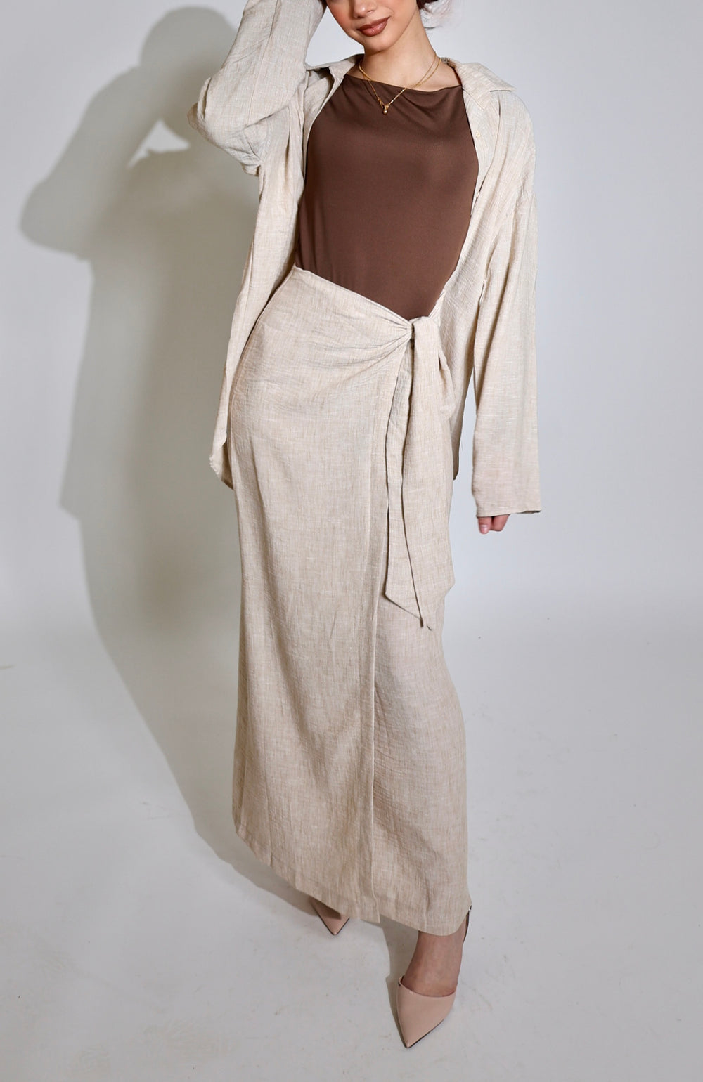 Heba Linen set (Sand)