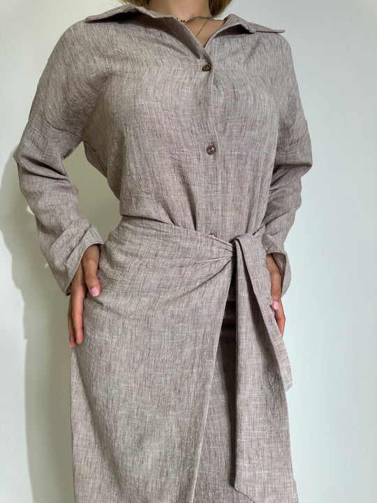 Heba Linen set (Mocha)