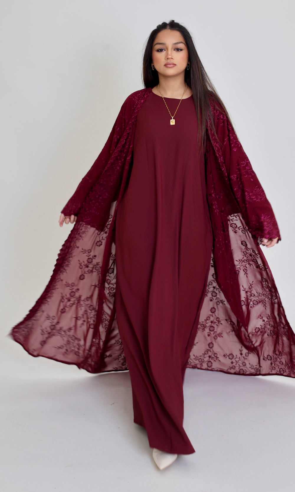 Layali Embroidered Abaya Set
