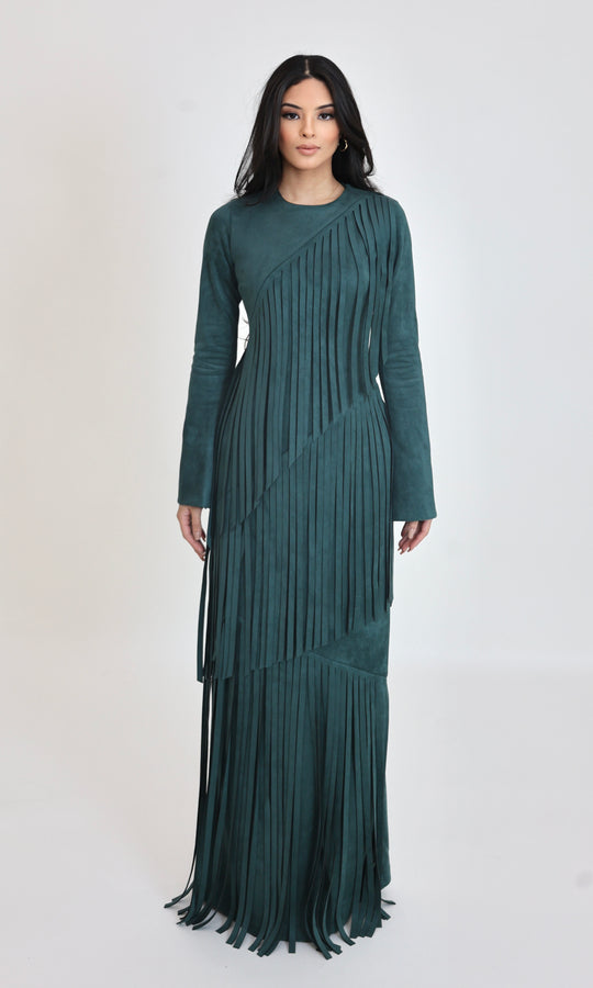 Shakira Fringe suede Maxi