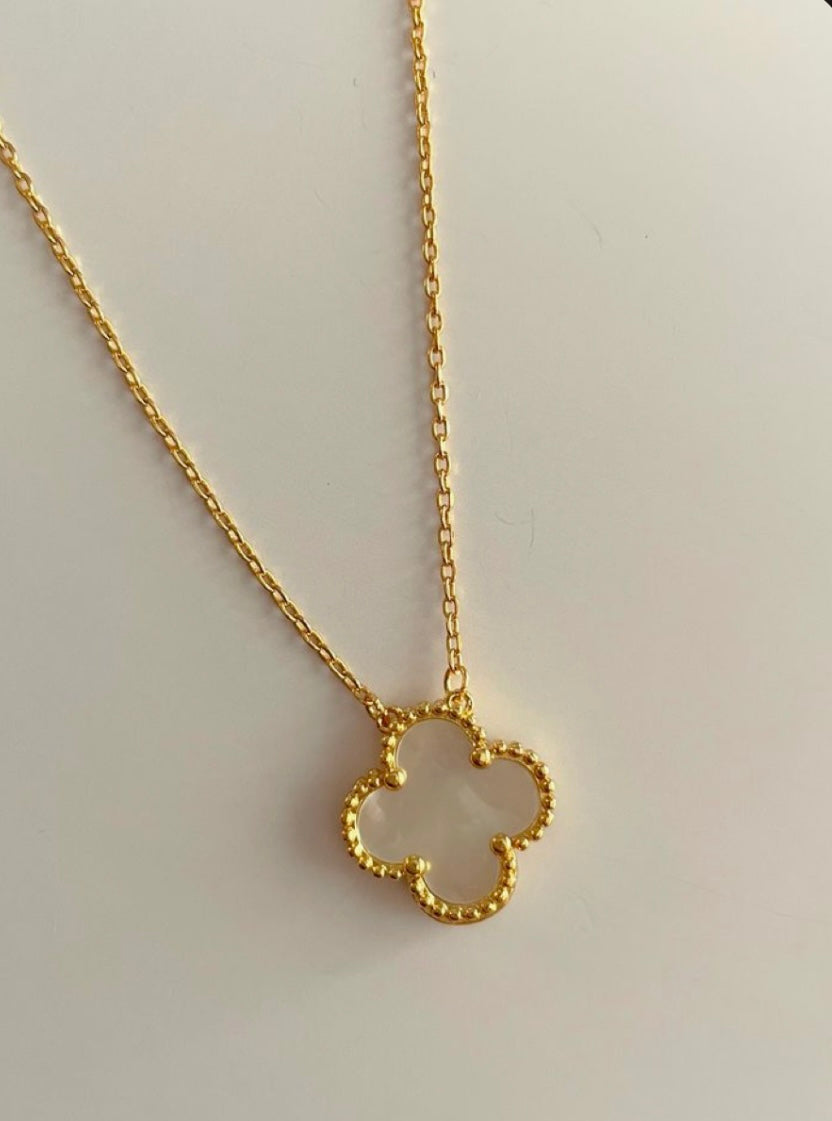 18K Gold Stainless Steel Gold Clover Set