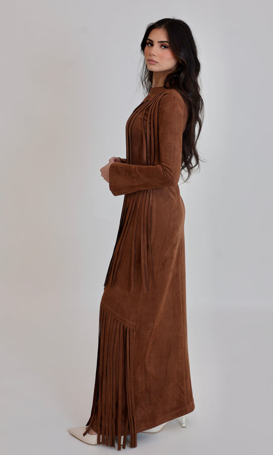 Shakira Fringe suede Maxi