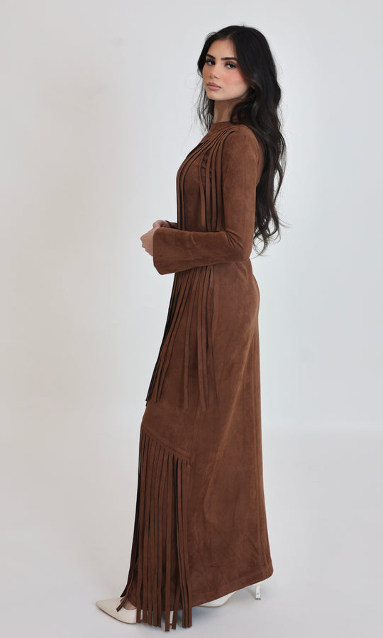 Shakira Fringe suede Maxi