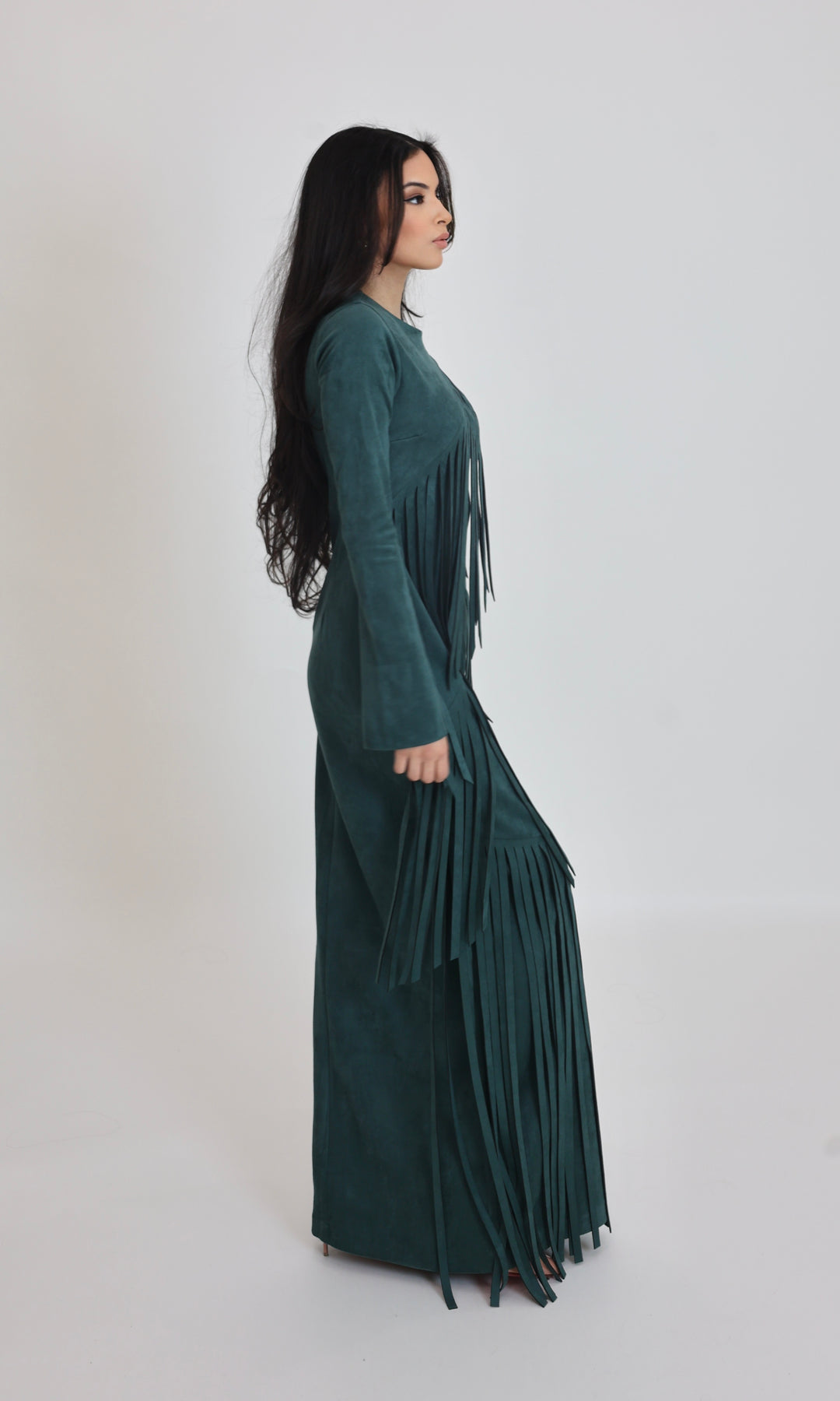Shakira Fringe suede Maxi