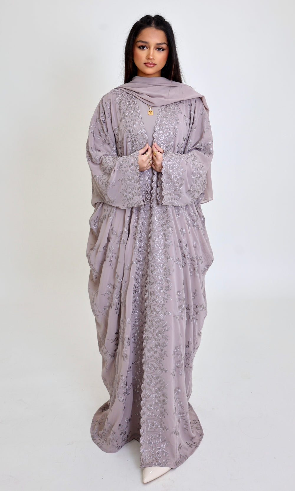 Layali Embroidered Abaya Set