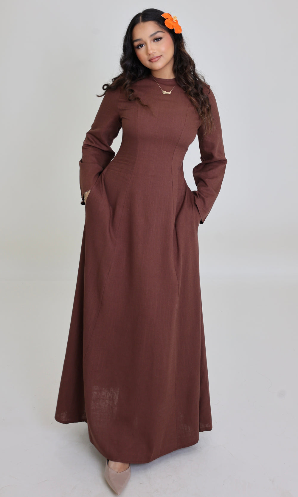 Renan Corset Linen Maxi