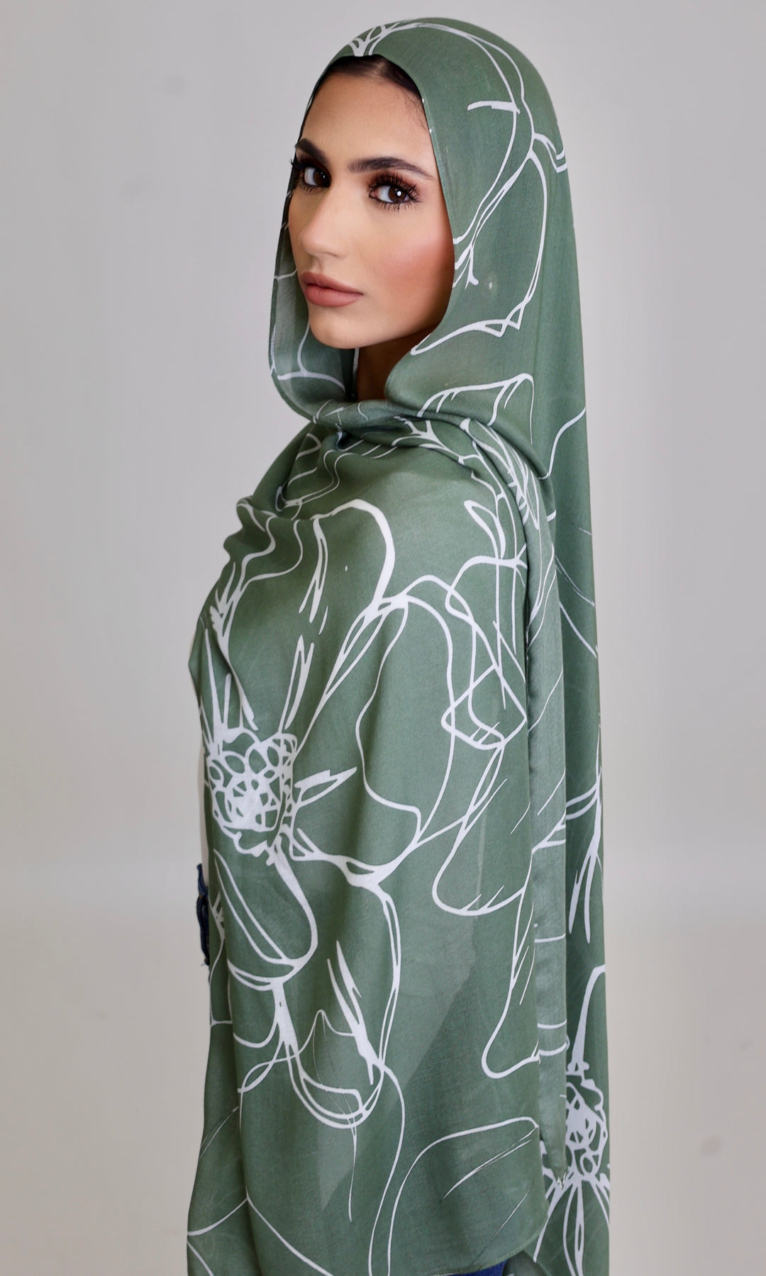 Sage Bloom Modal Hijab