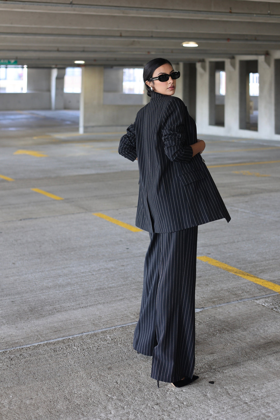 Boss Babe Pinstriped Suit 🖤