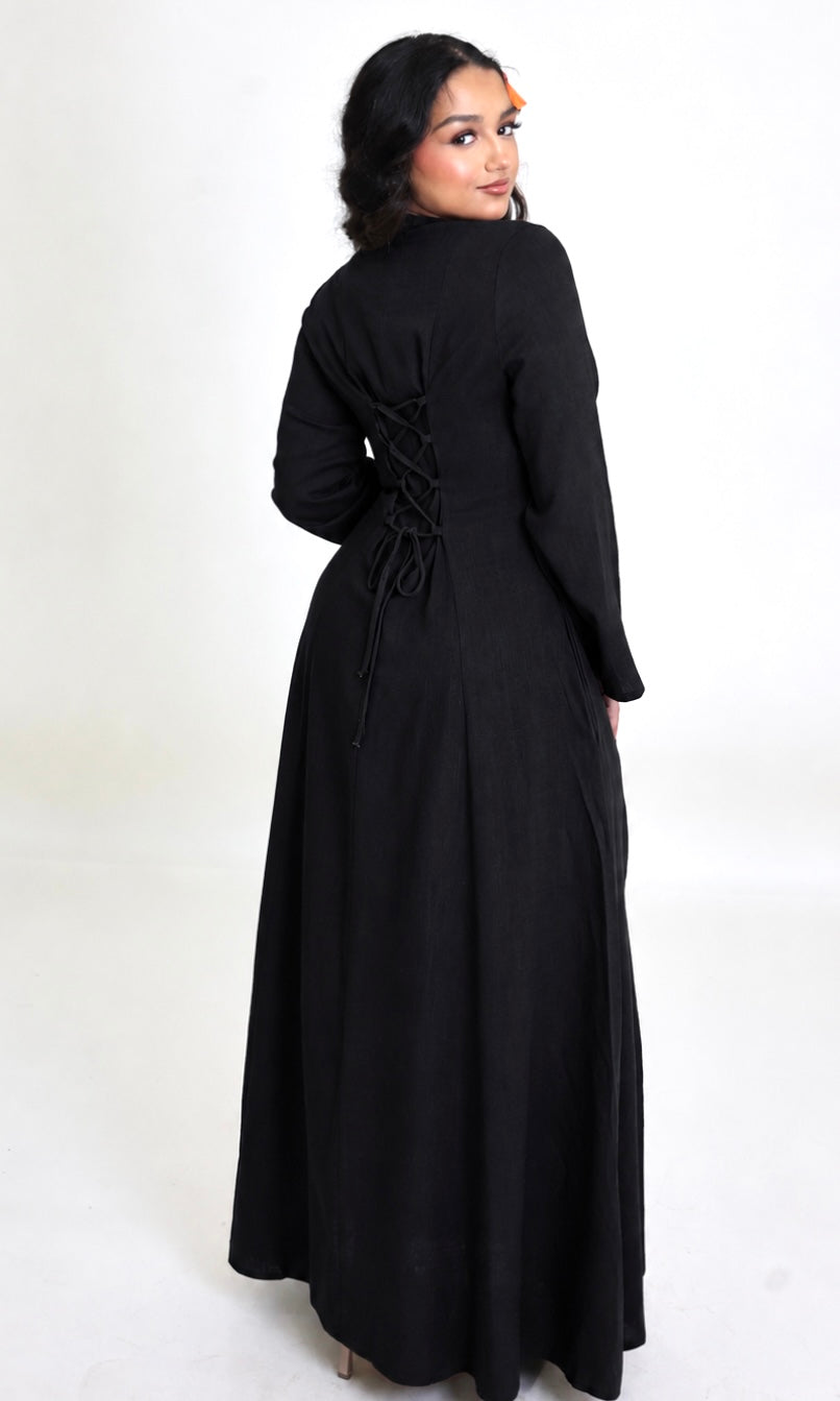 Renan Corset Linen Maxi