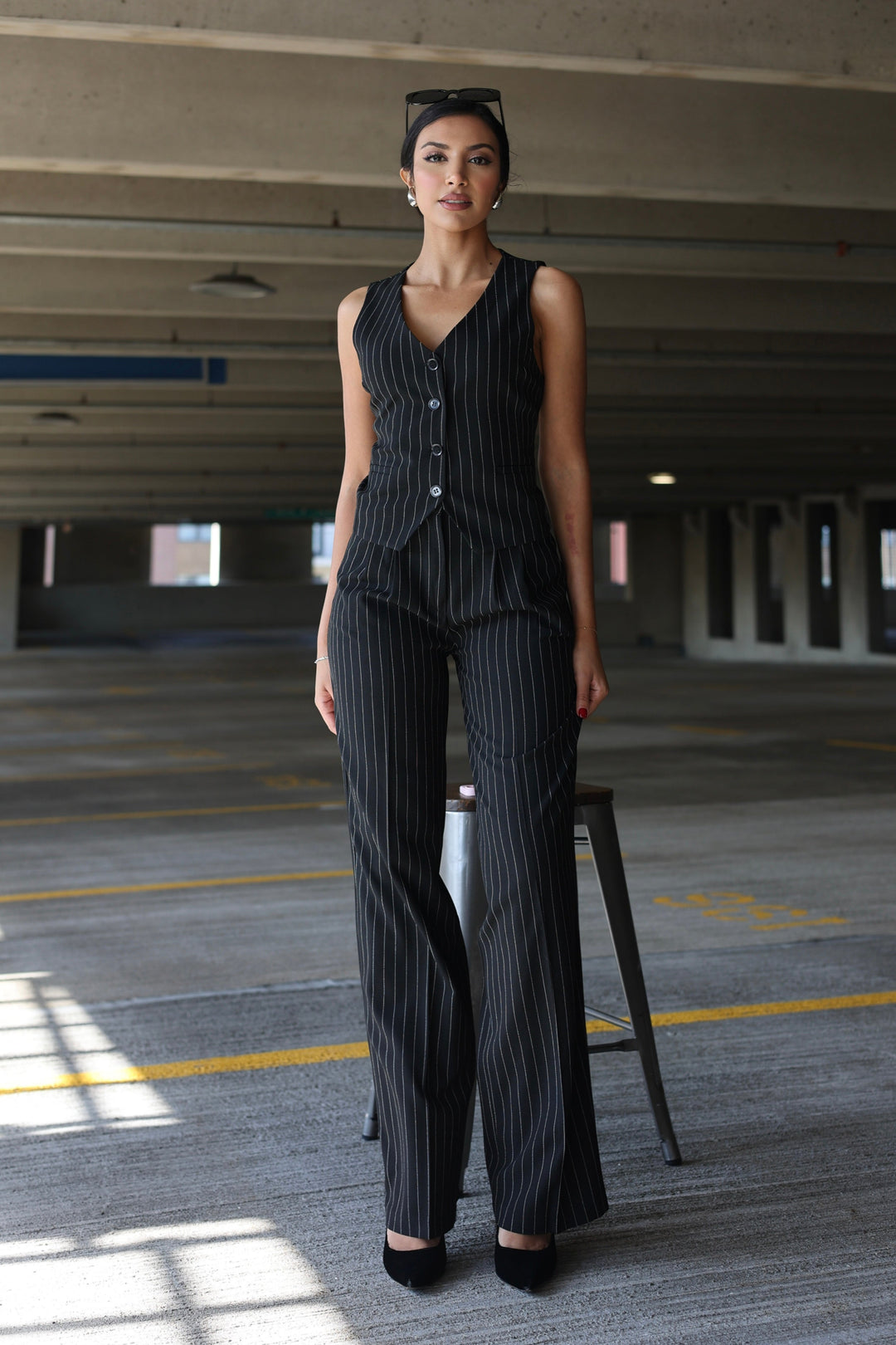 Boss Babe Pinstriped Suit 🖤