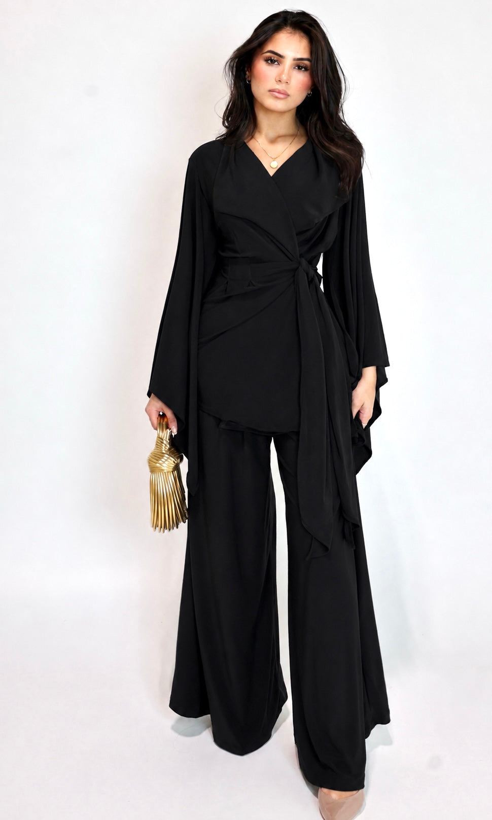 Bissan Draped Wrap Set
