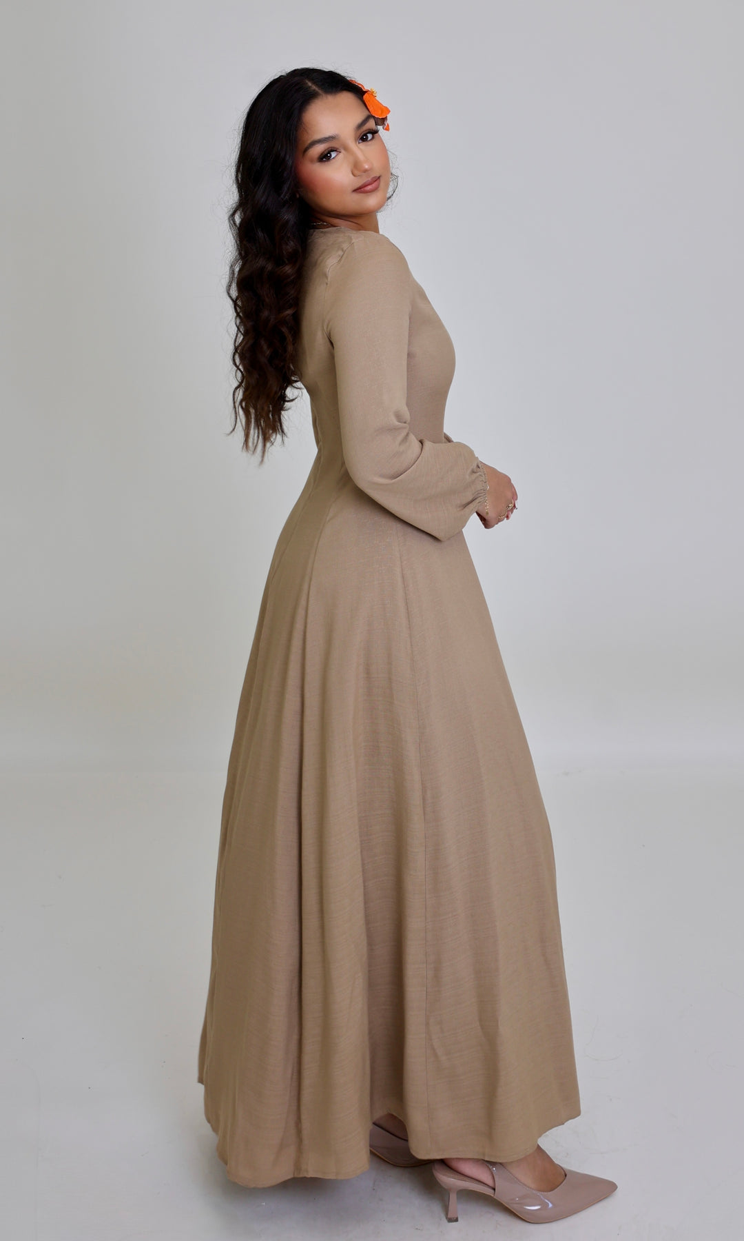 modest linen maxi dress Suha Linen Maxi M(US 6-8)
