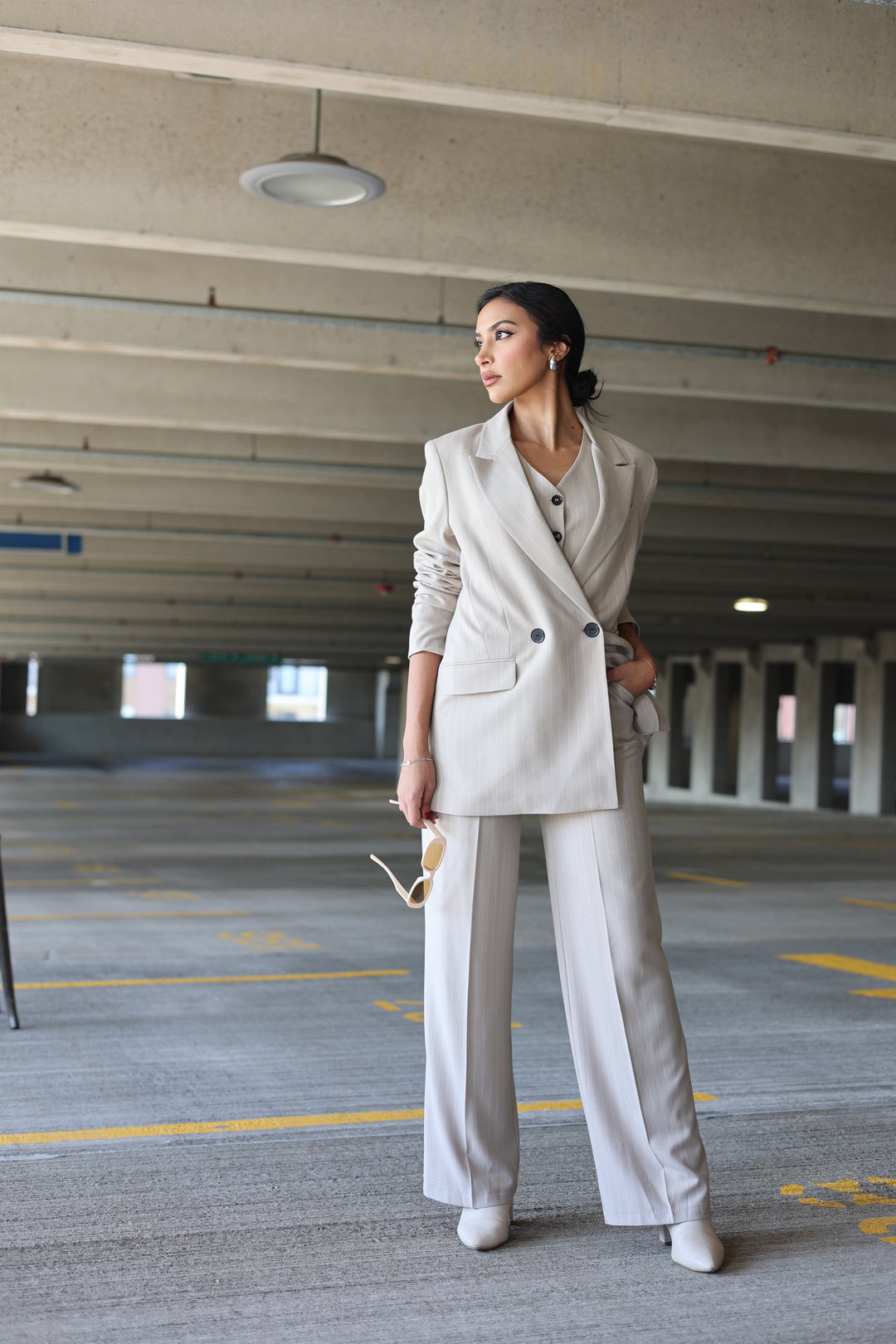 Boss Babe Pinstriped Suit