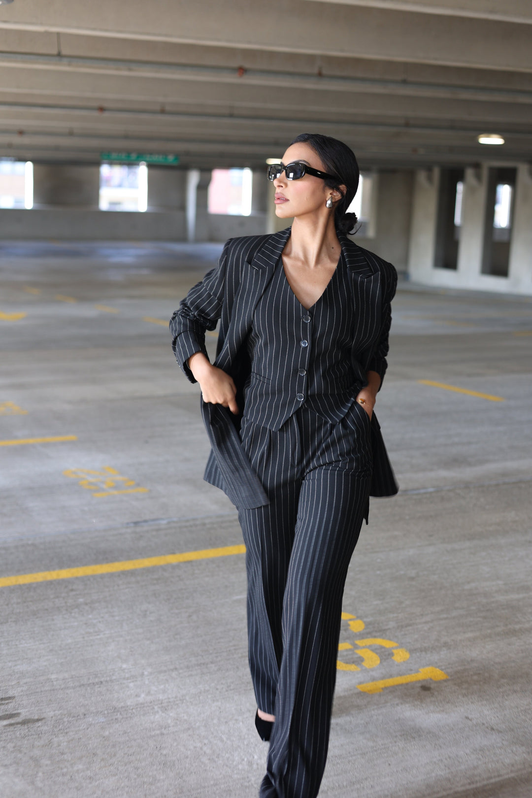 Boss Babe Pinstriped Suit 🖤