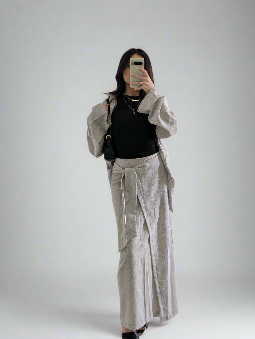 Heba Linen set (grey)