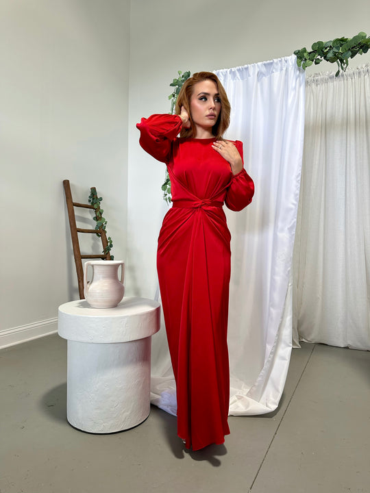 Shahira Satin Red