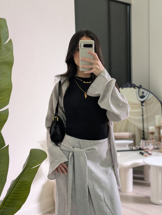 Heba Linen set (grey)