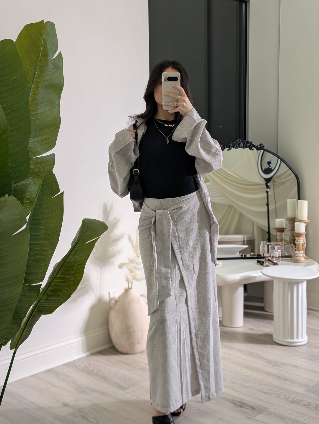 Heba Linen set (grey)