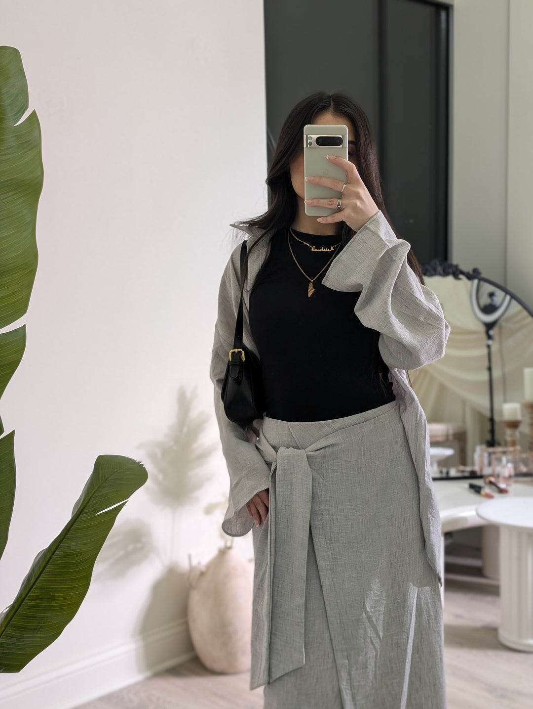 Heba Linen set (grey)