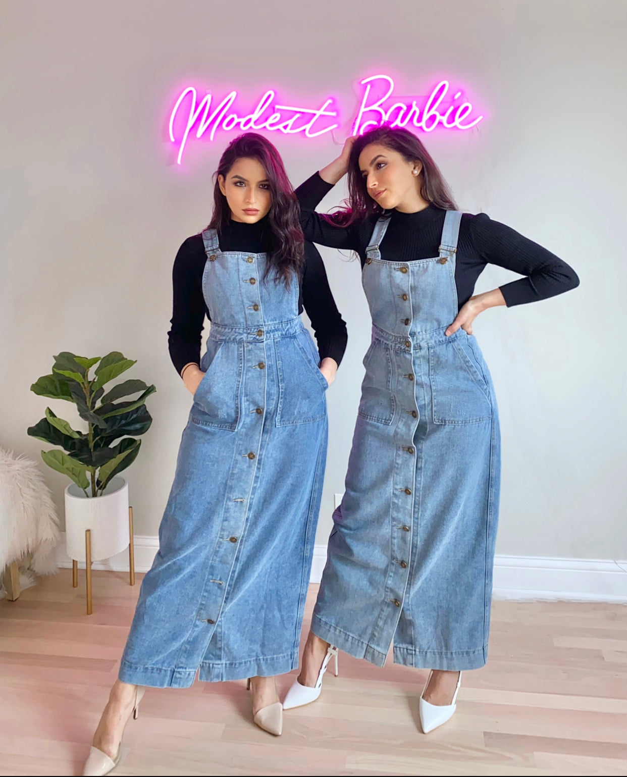 Overall discount dress modest