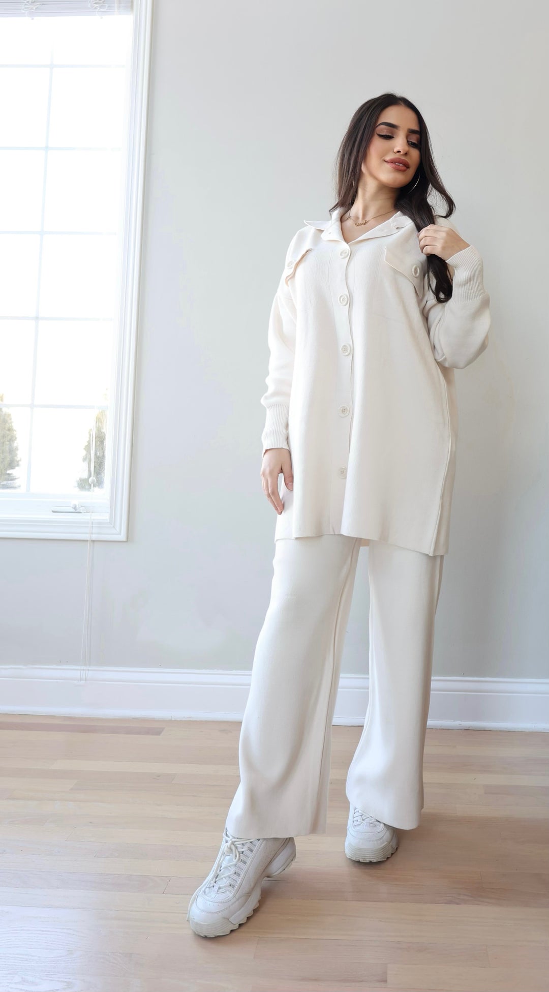 Cream lounge wear set
