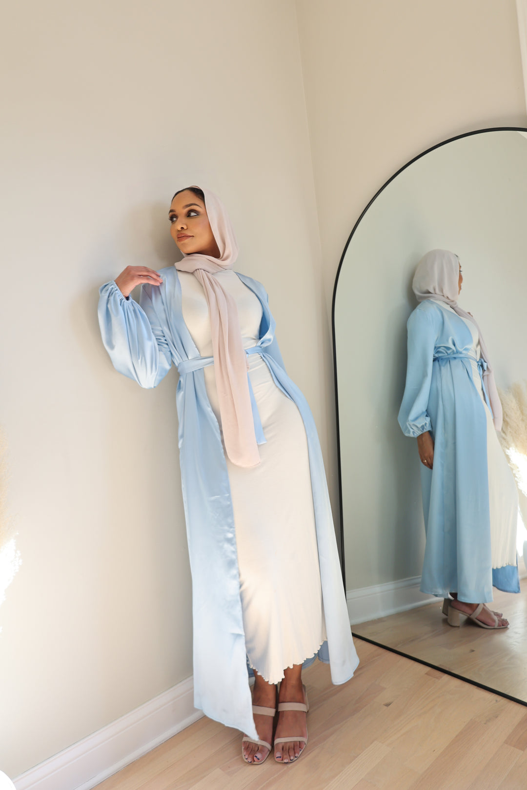 Jury satin kimono