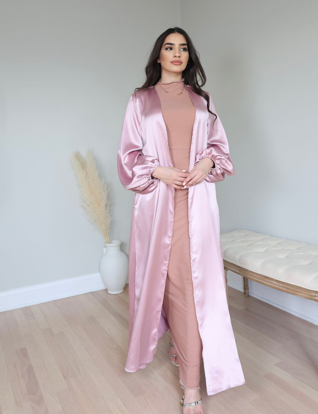 Jury satin kimono